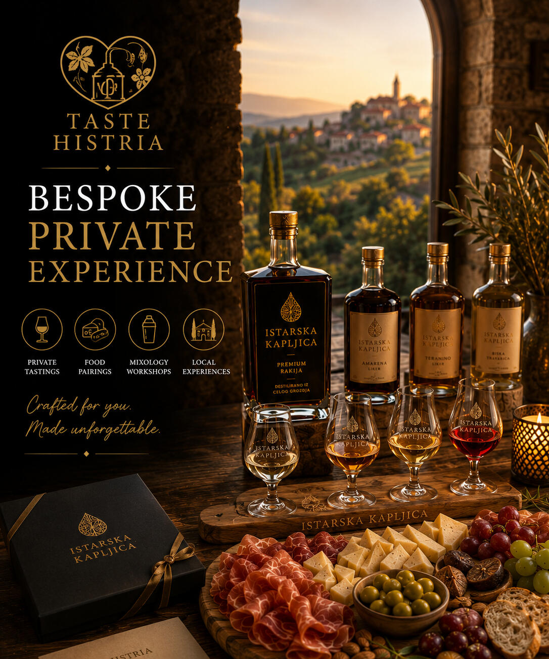Custom Pricing Create your own Taste Histria experience. Whether you're celebrating a special occasion, hosting clients, organizing a team event, or simply seeking something truly unique, we design every detail around your preferences. From private tasti